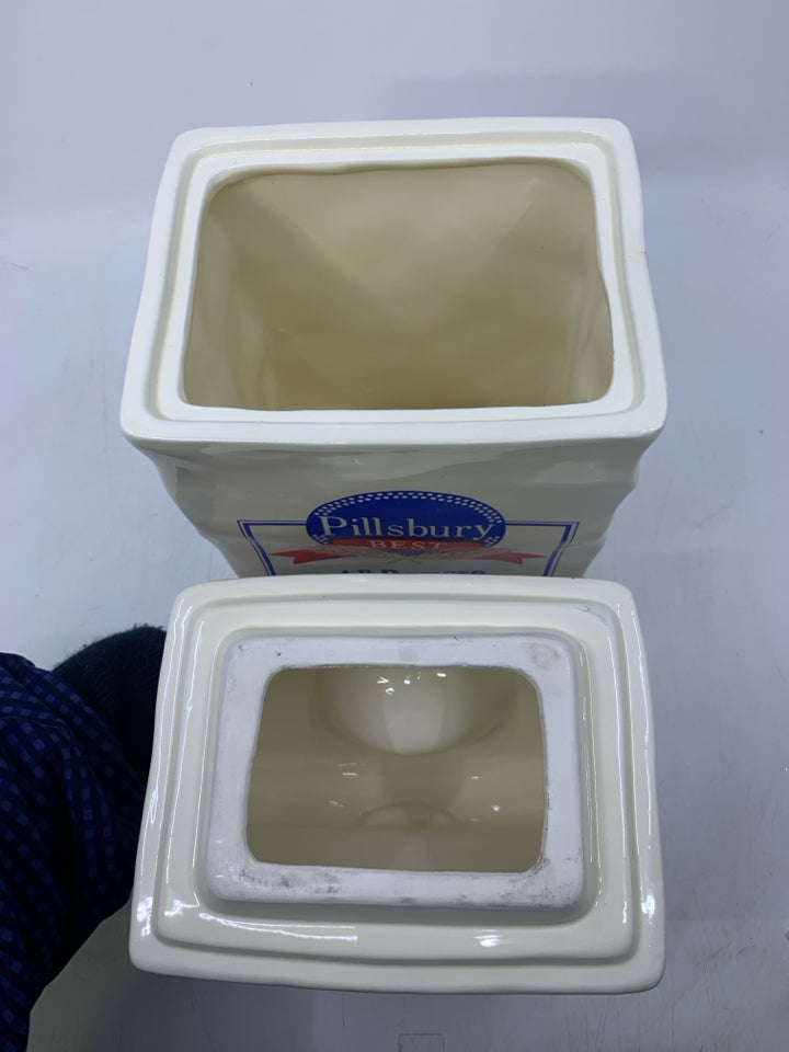 CERAMIC PILLSBURY ALL PURPOSE FLOWER BAG.