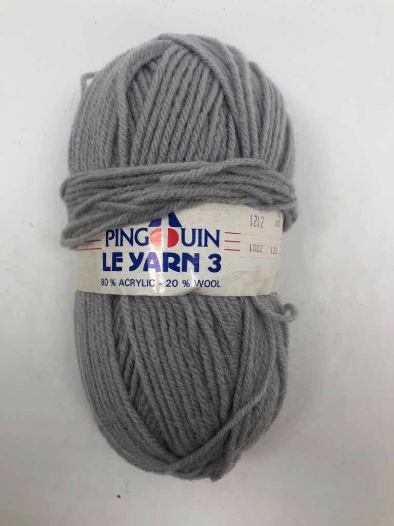 GREY PINGUIN YARN.