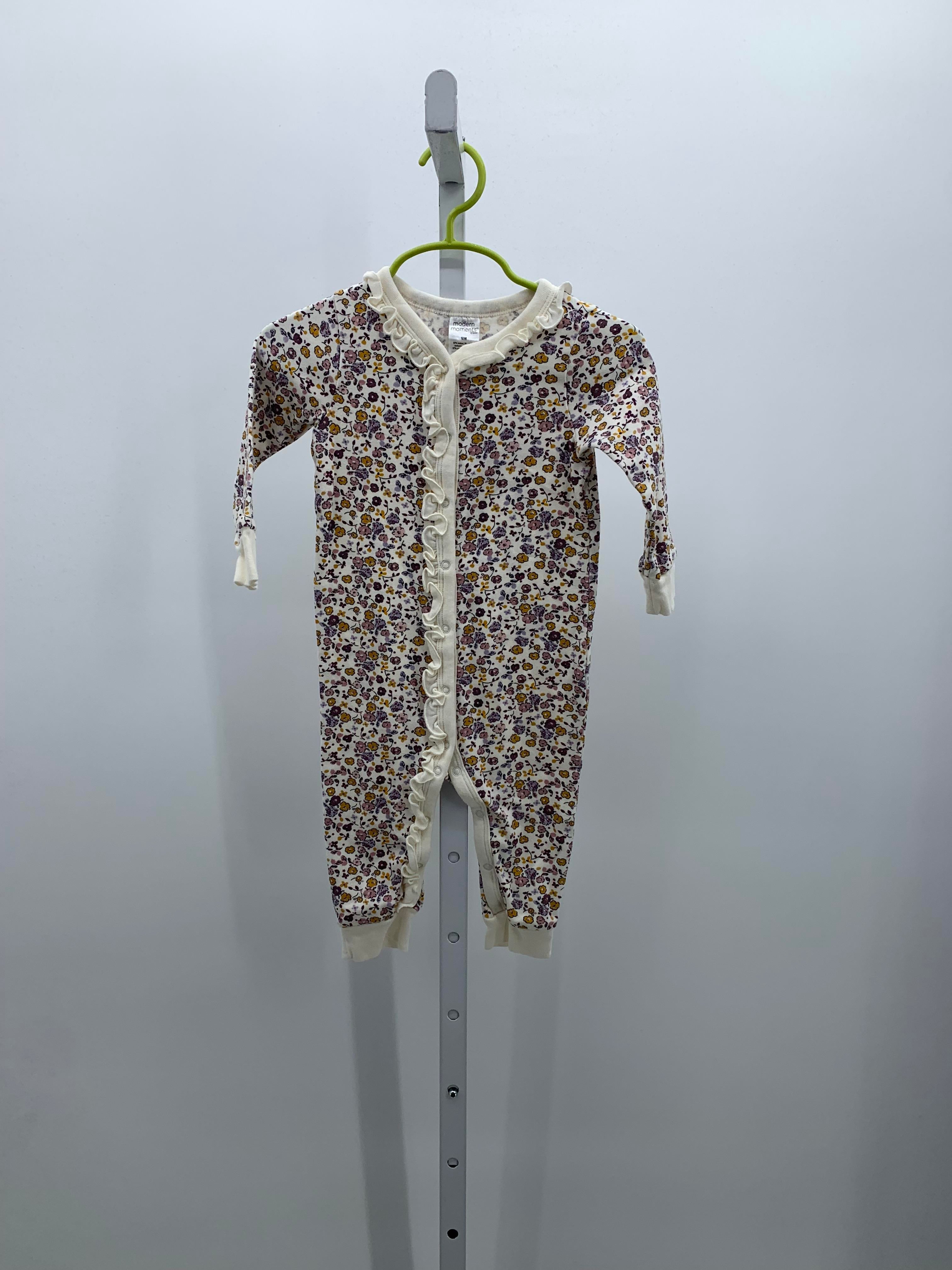 Modern Moments Size 12 Months Girls Long Slv. Romper