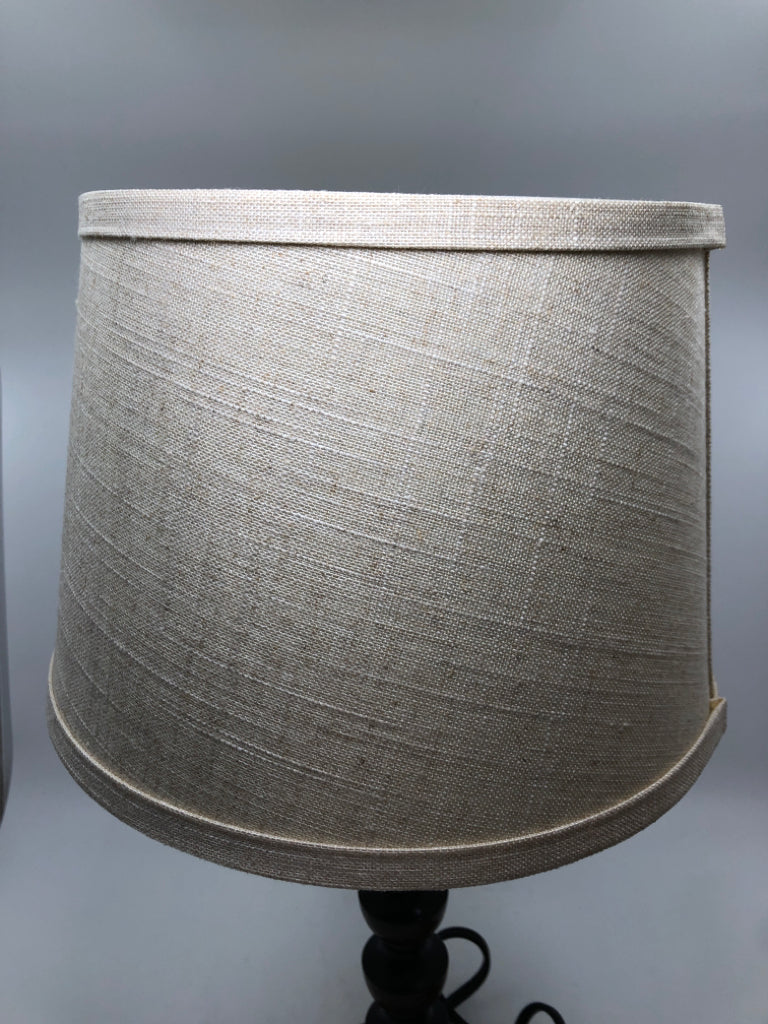 FAUX STONE/METAL STACKED LIGHT CONE SHADE.