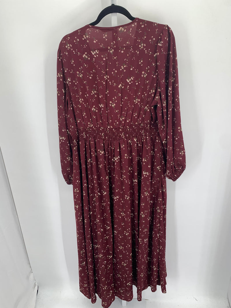 Size 18/20 W Womens Long Sleeve Dress