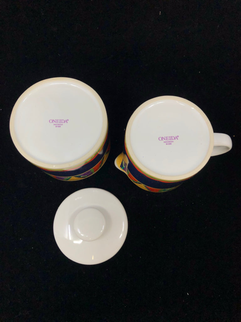 2PC VIBRATO CREAM & SUGAR SET.
