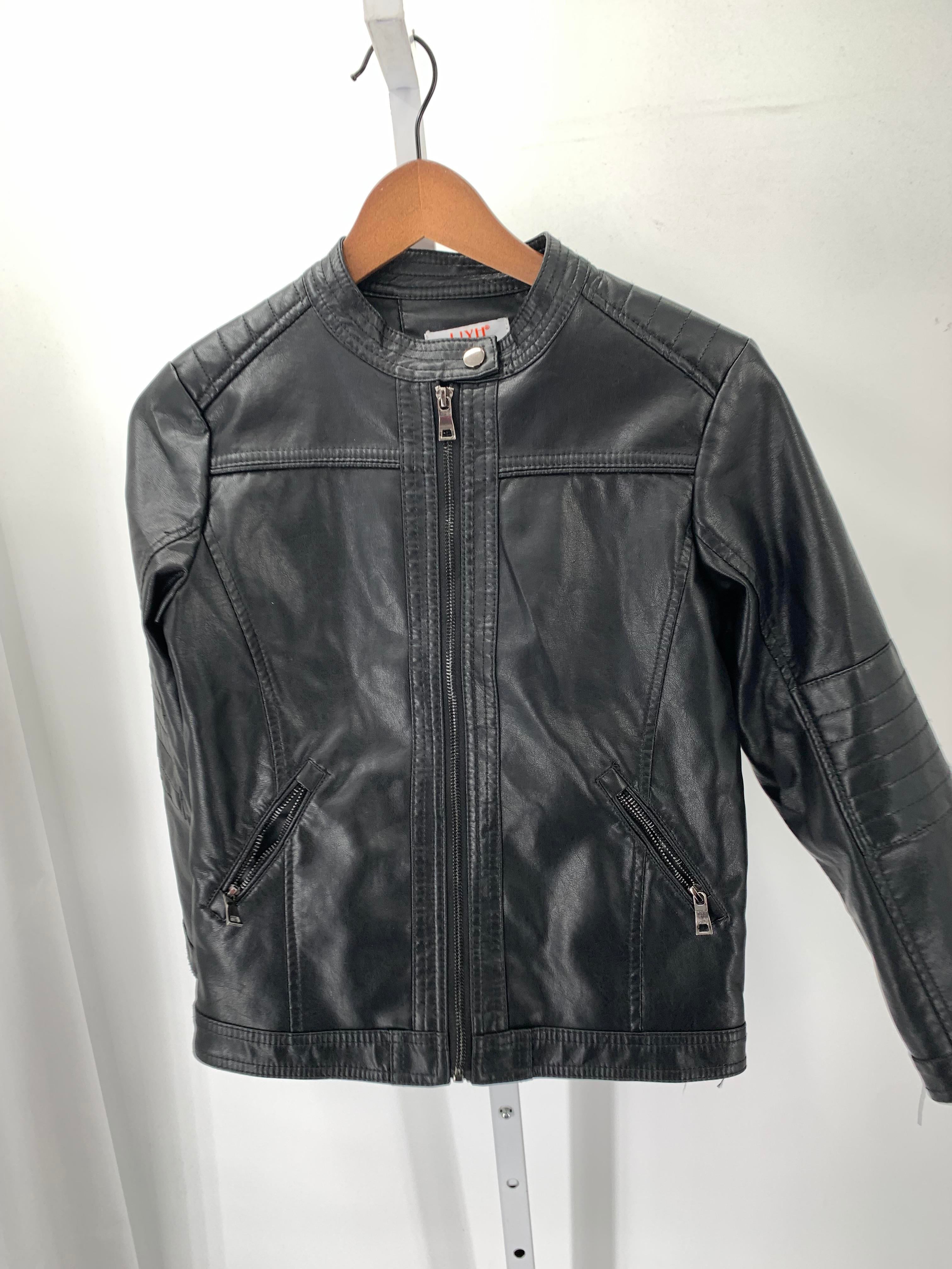 ZIP UP FAUX LEATHER.