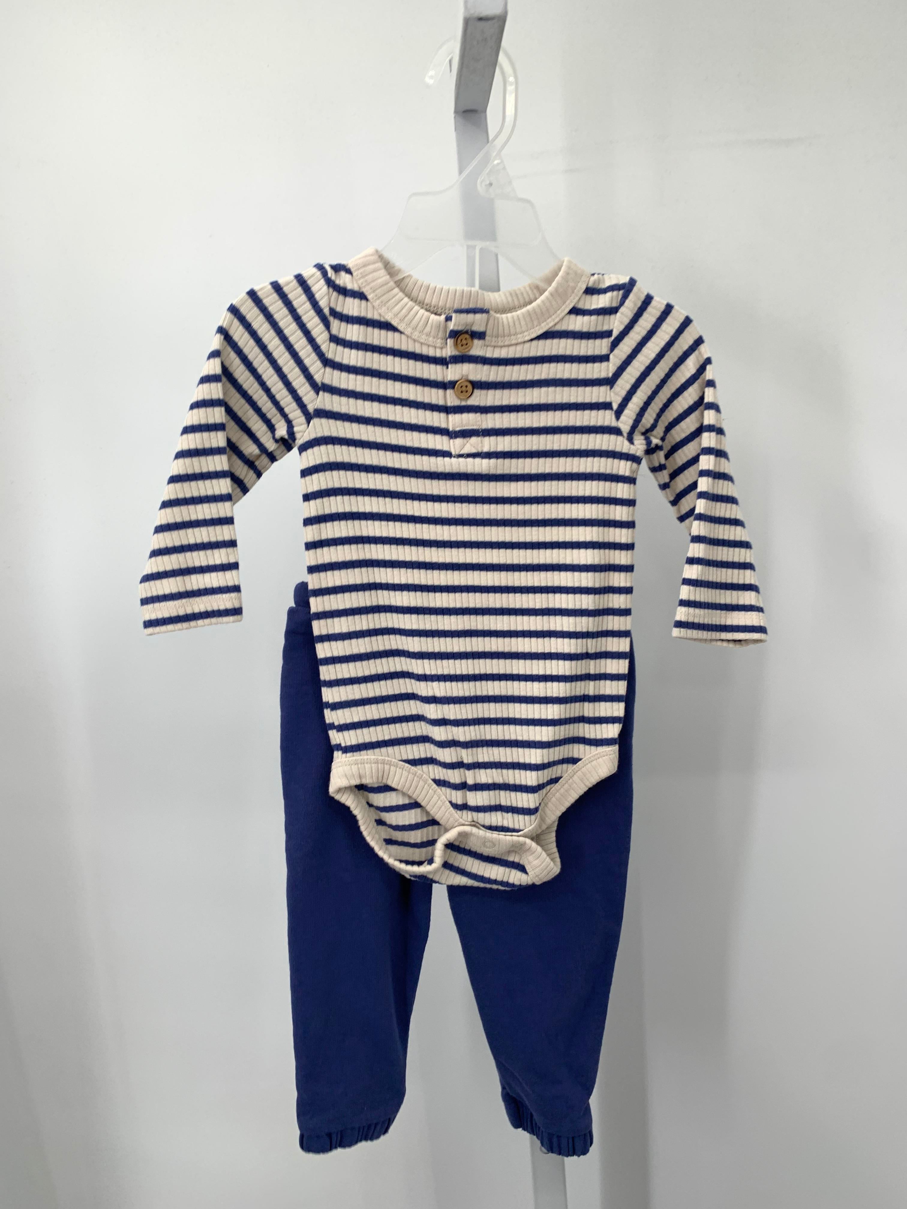 BLUE STRIPES RIBBED SHIRT AND PANTS