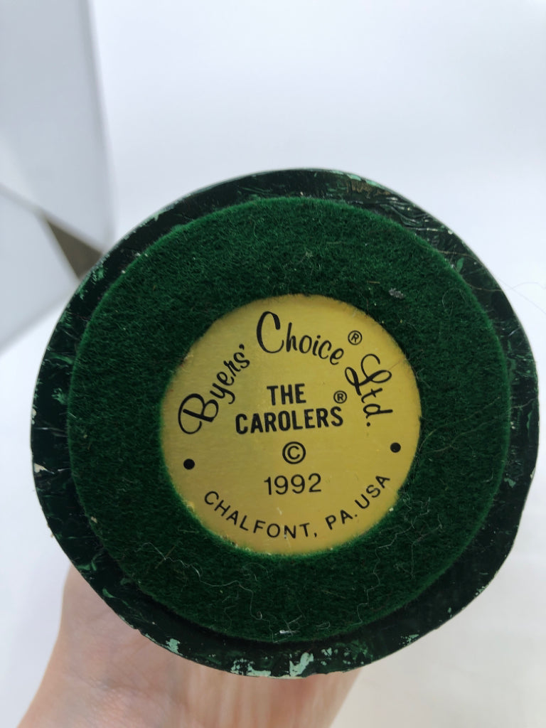 BYERS' CHOICE BOY IN RED COAT W SKATES-1992.