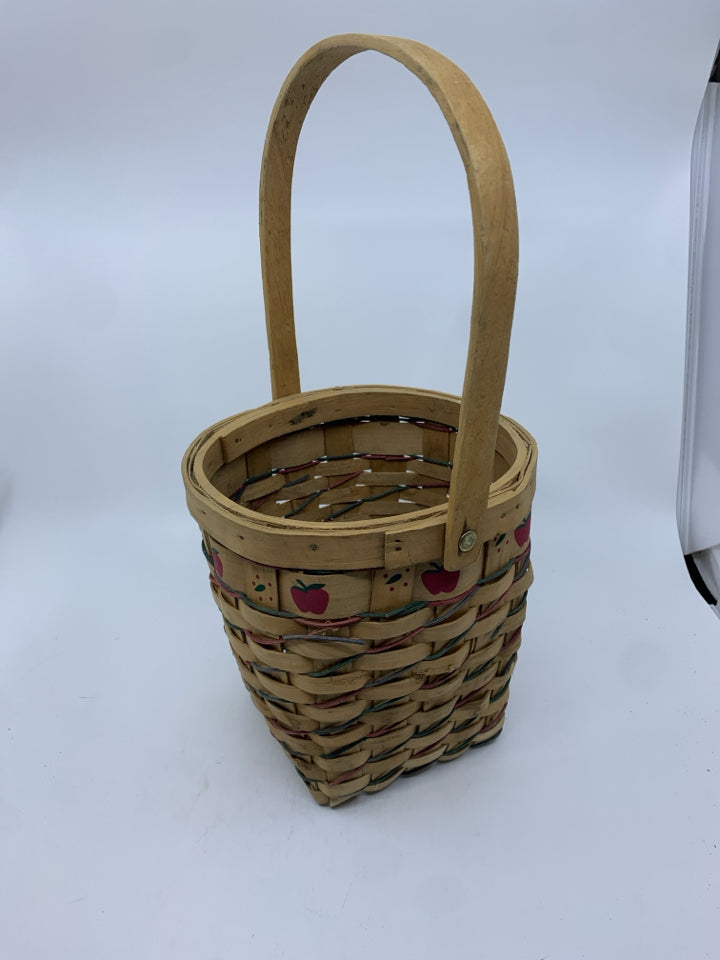 APPLE BASKET W HANDLE.