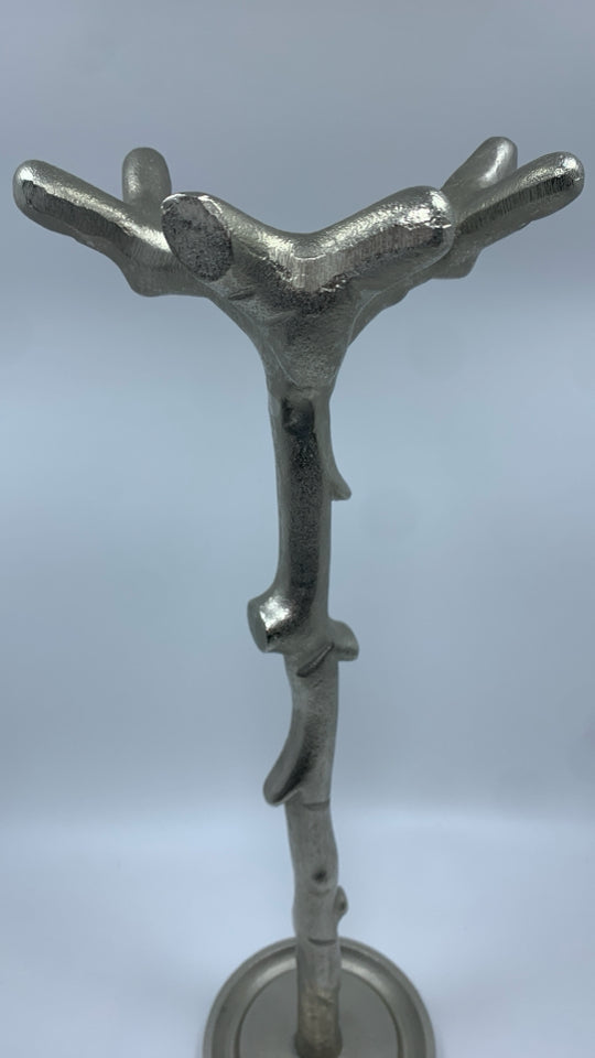 SILVER BRANCH SHAPED JEWELRY HOLDER.