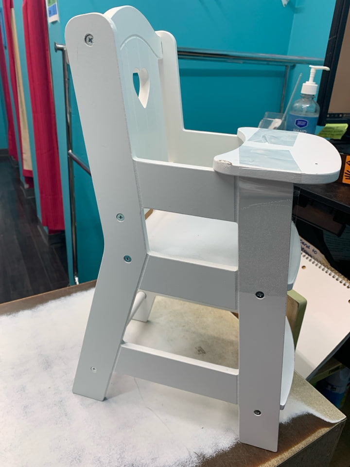 Melissa & Doug Mine to Love Wooden Play High Chair for Dolls, Stuffed Animals -
