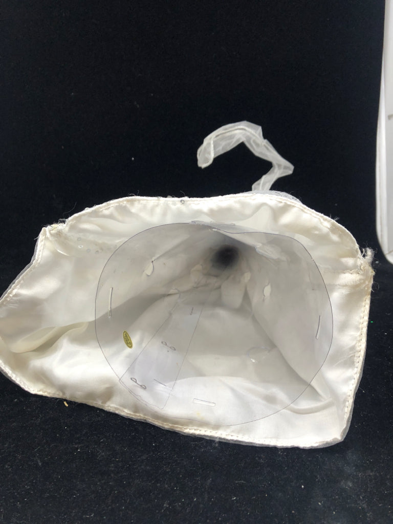 ANGEL TREE TOPPER IN WHITE/SILVER DRESS.