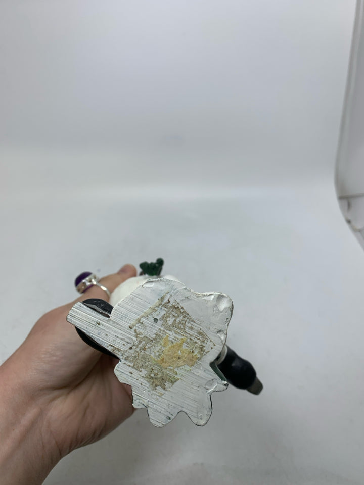 RESIN SNOWMAN SKATING.