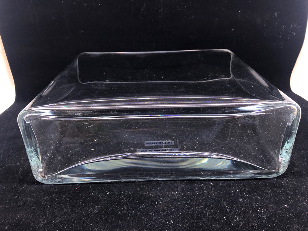 LARGE HEAVY RECTANGLE VASE.