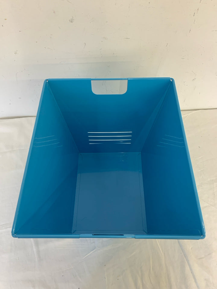 BLUE METAL BIN.