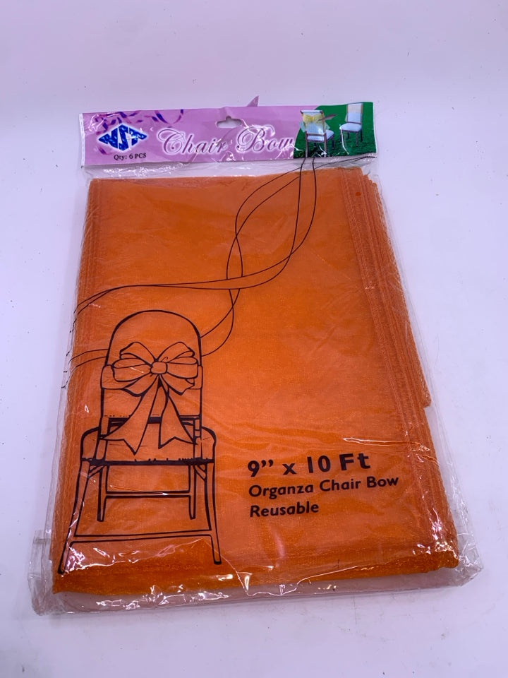 NIP ORANGE CHAIR BOW.