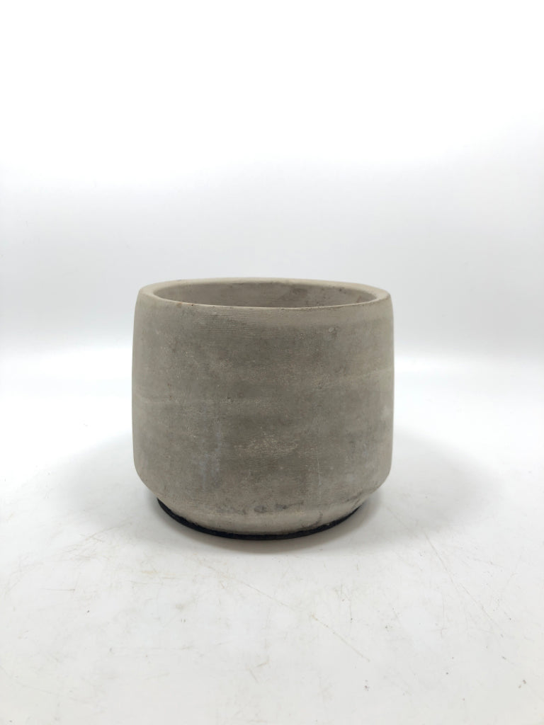 GRAY STONEWARE PLANTER.