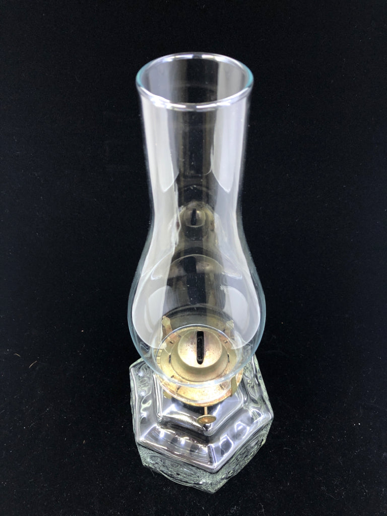 VTG HEXAGON OIL LAMP.