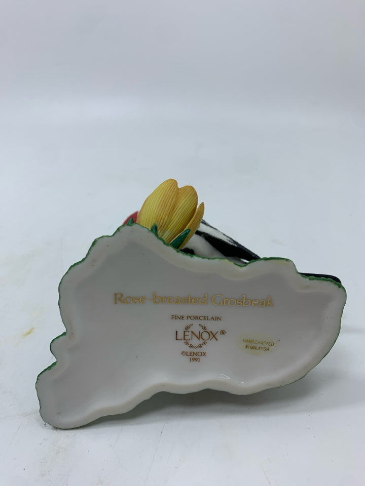 LENOX GROSBEAK BIRD FIGURINE.
