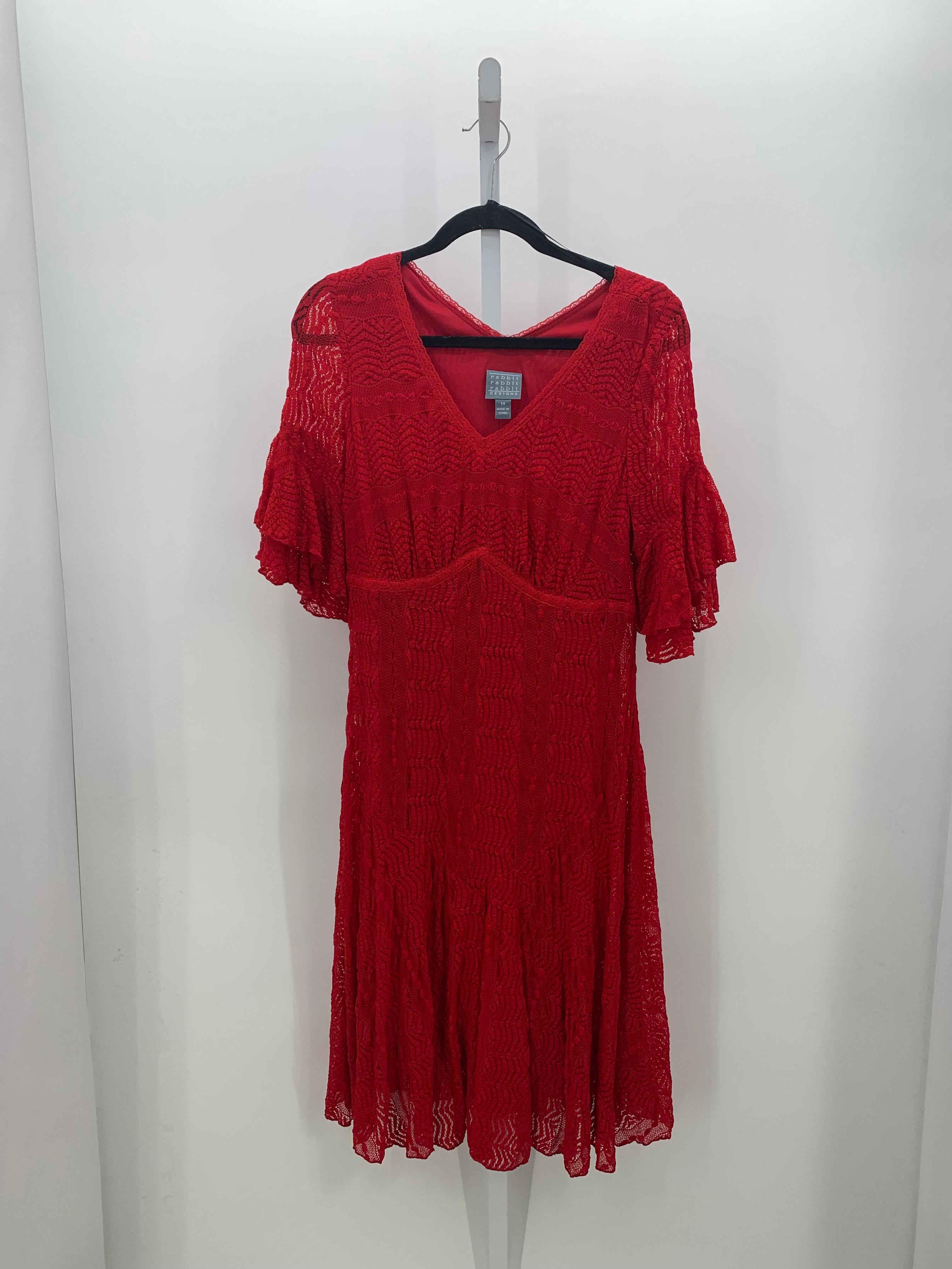 Rabbit Rabbit Size 14 Misses Short Sleeve Dress