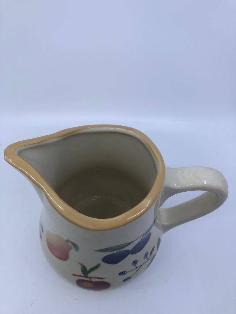 LONGABERGER HEAVY FRUIT MEDLEY PITCHER.