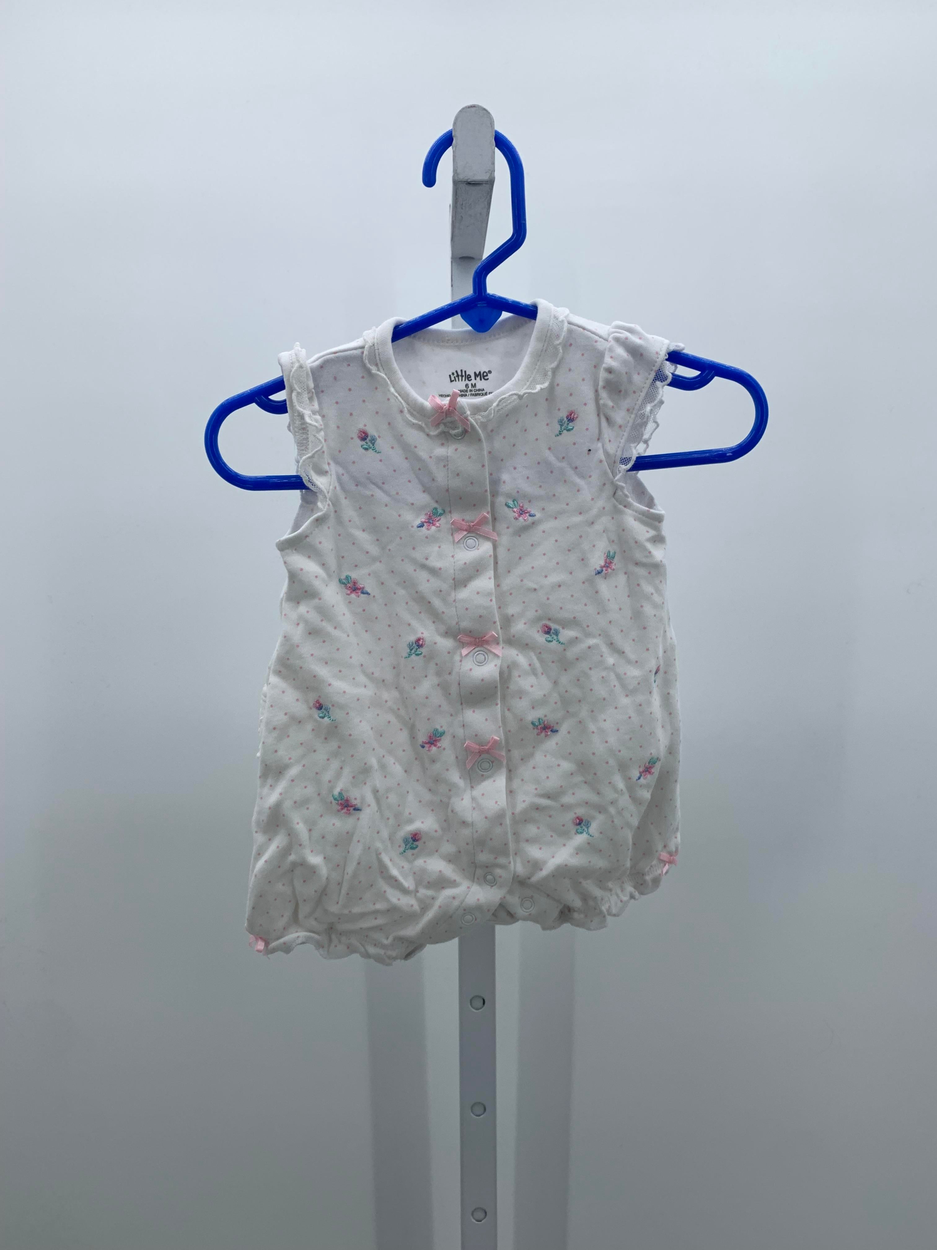 Little Me Size 6 Months Girls Short Slv. Romper