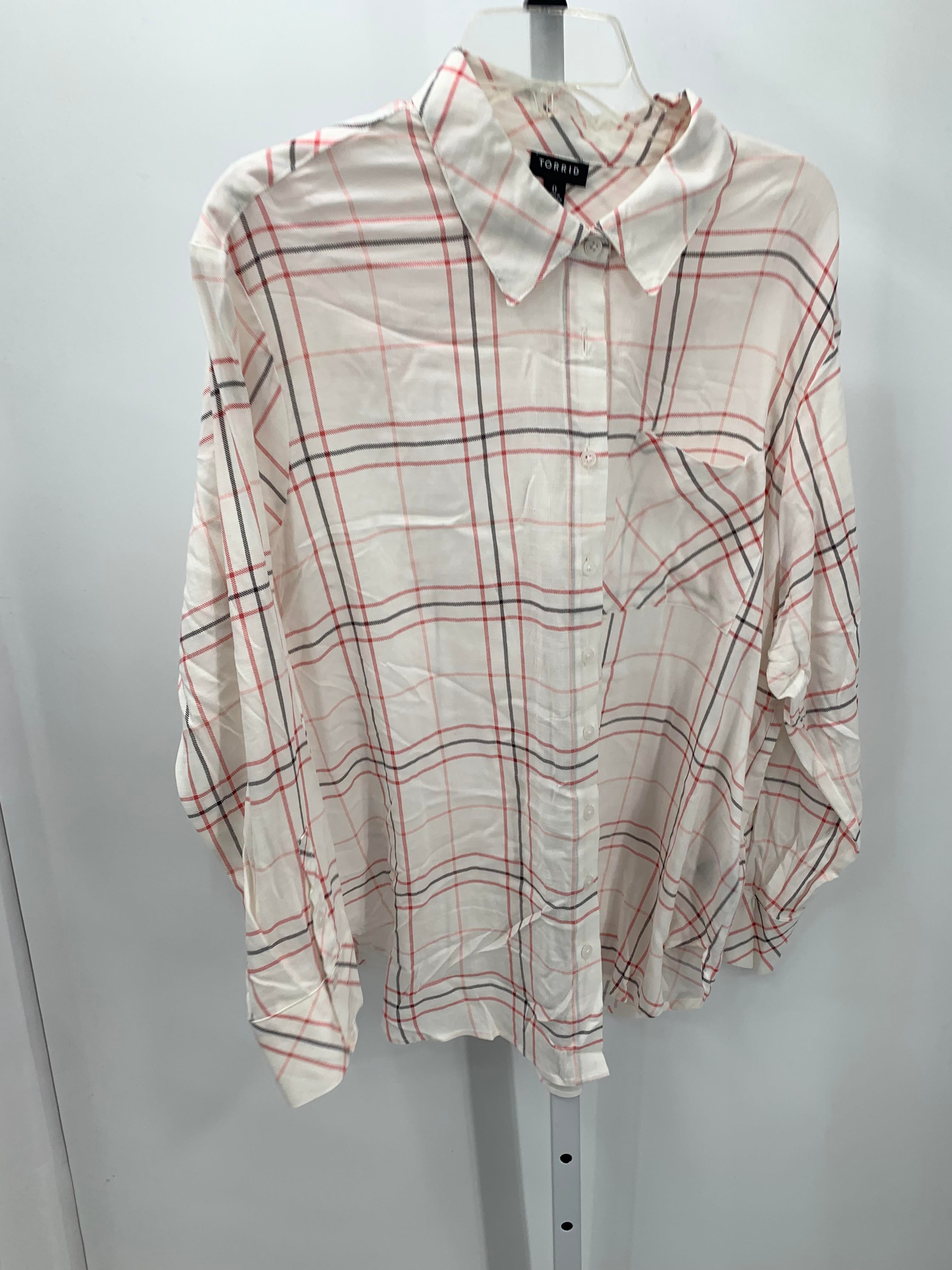 Torrid Size 0X Womens Long Sleeve Shirt