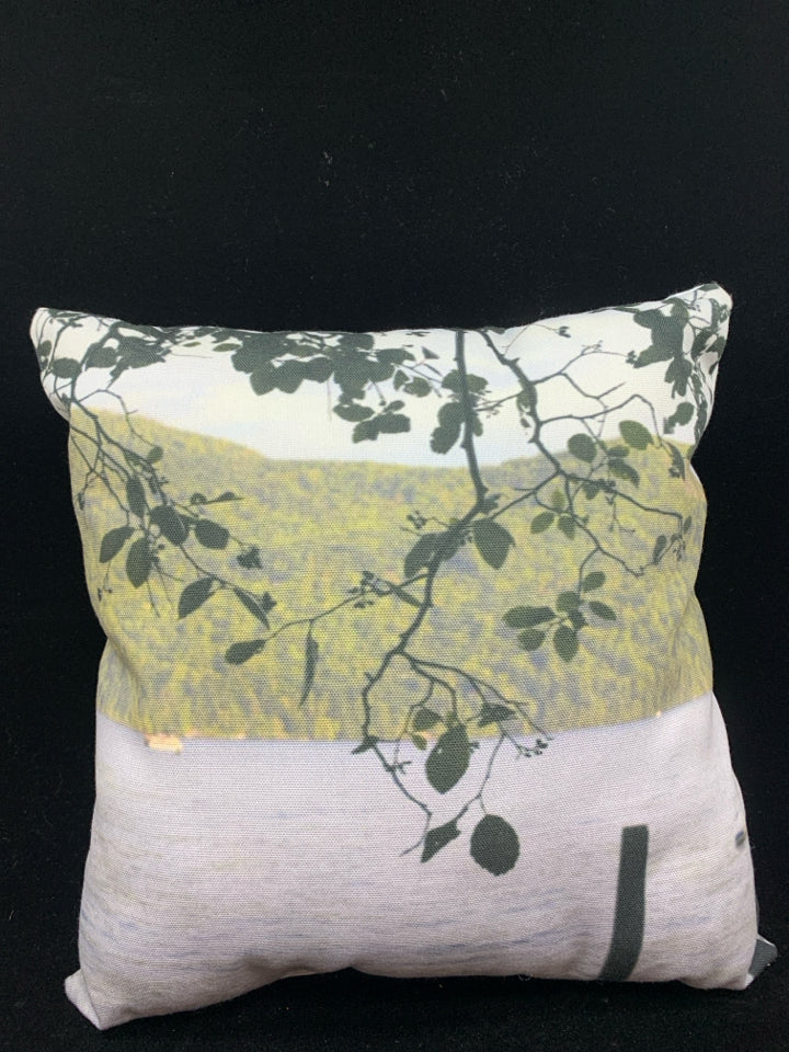 BRANCH AND LAKE VIEW THROW PILLOW.