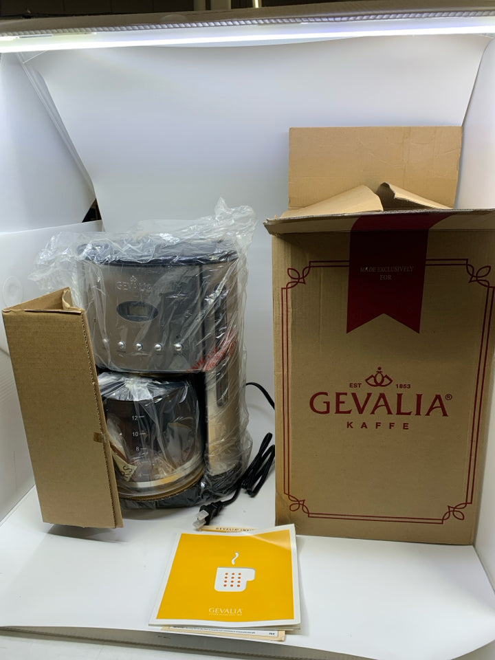 NIB GEVALIA 12 CP PROGRAM-ABLE COFFEE MAKER.