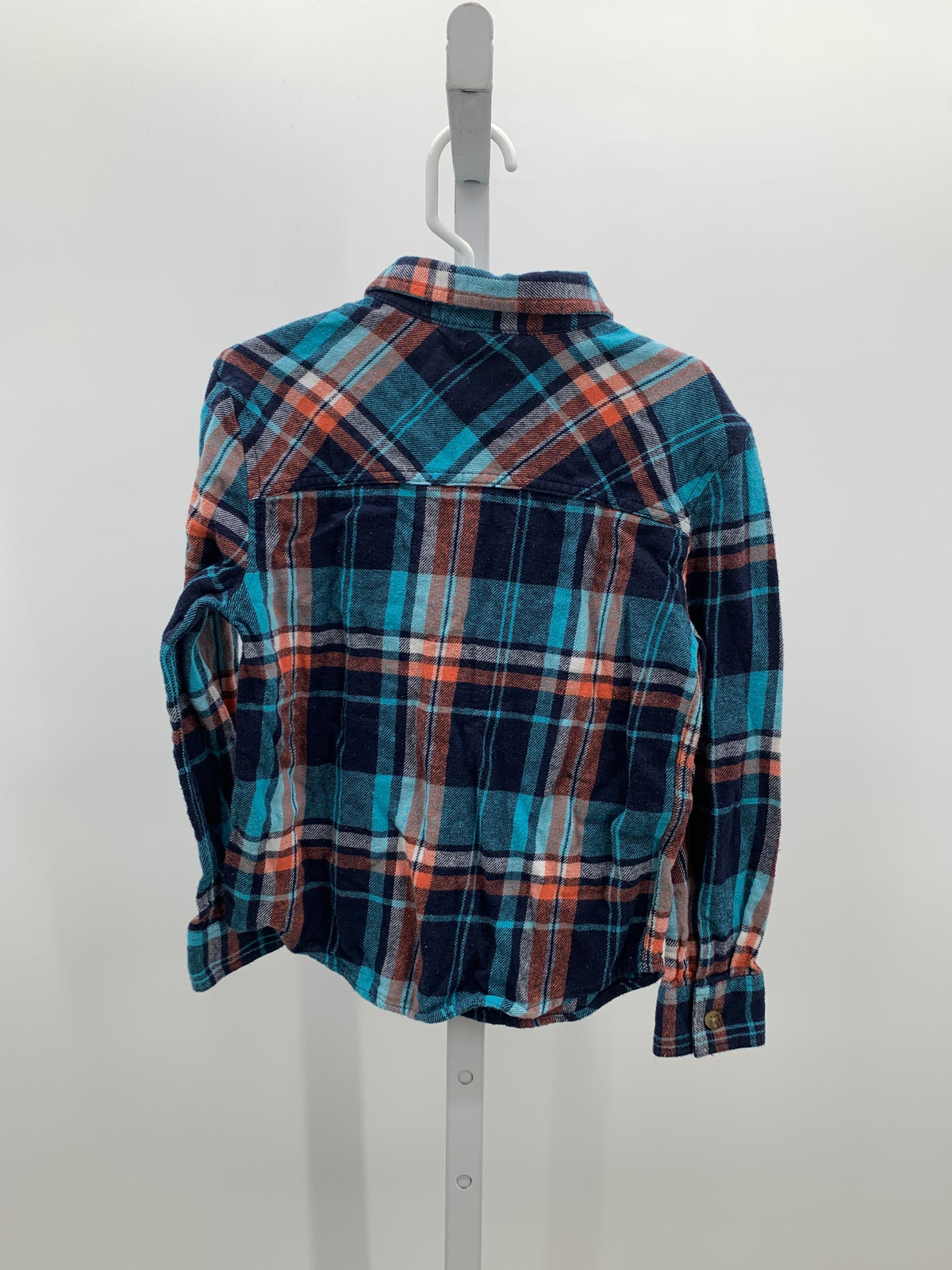 TEAL/ NAVY FLANNEL BUTTON DOWN