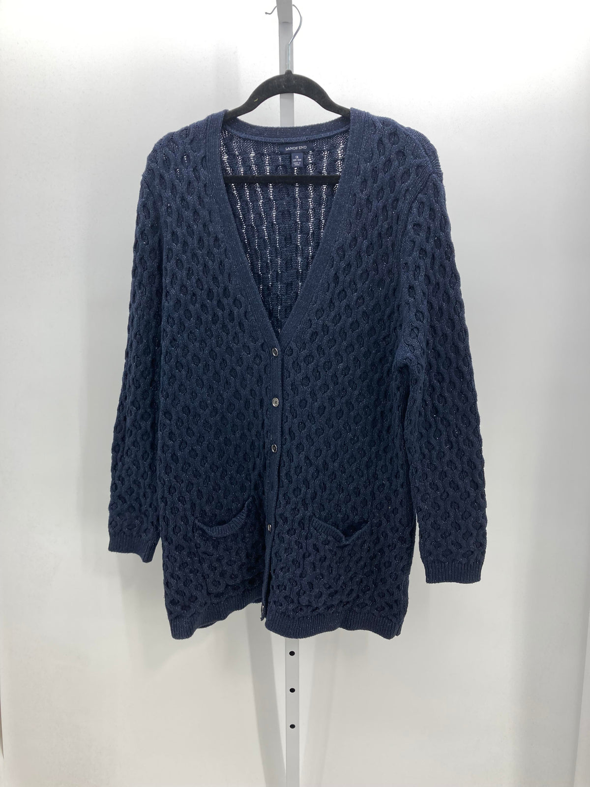 Lands End Size 1X Womens Long Slv Sweater