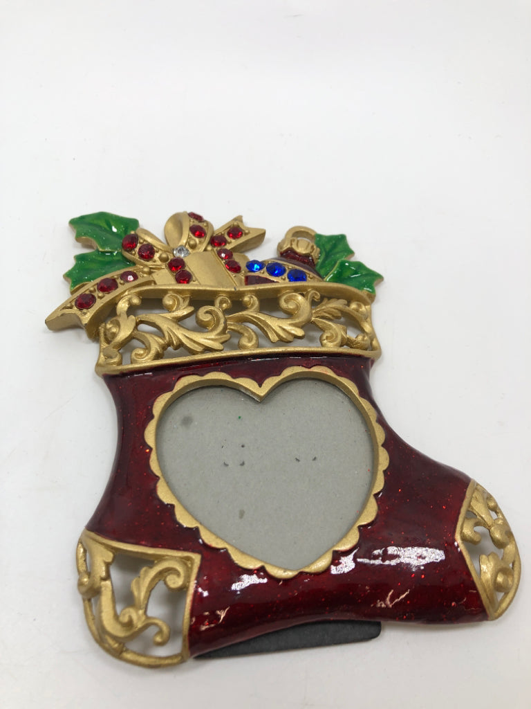 CHRISTMAS STOCKING PICTURE FRAME.