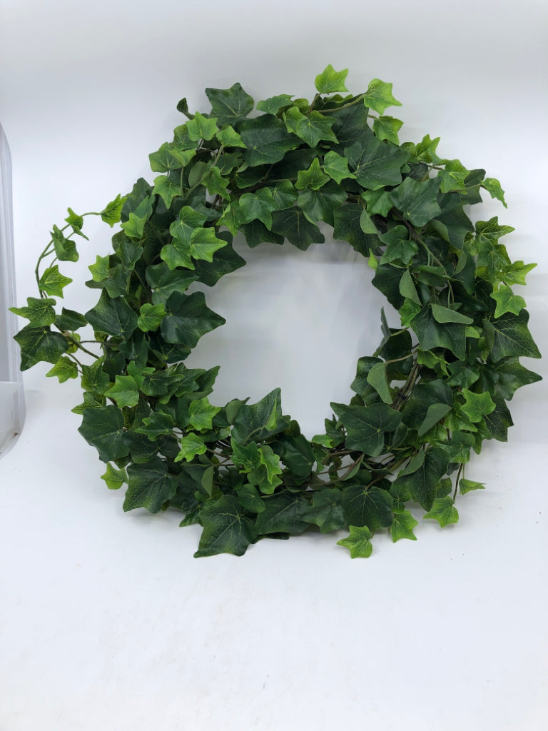 FAUX LEAF WREATH.