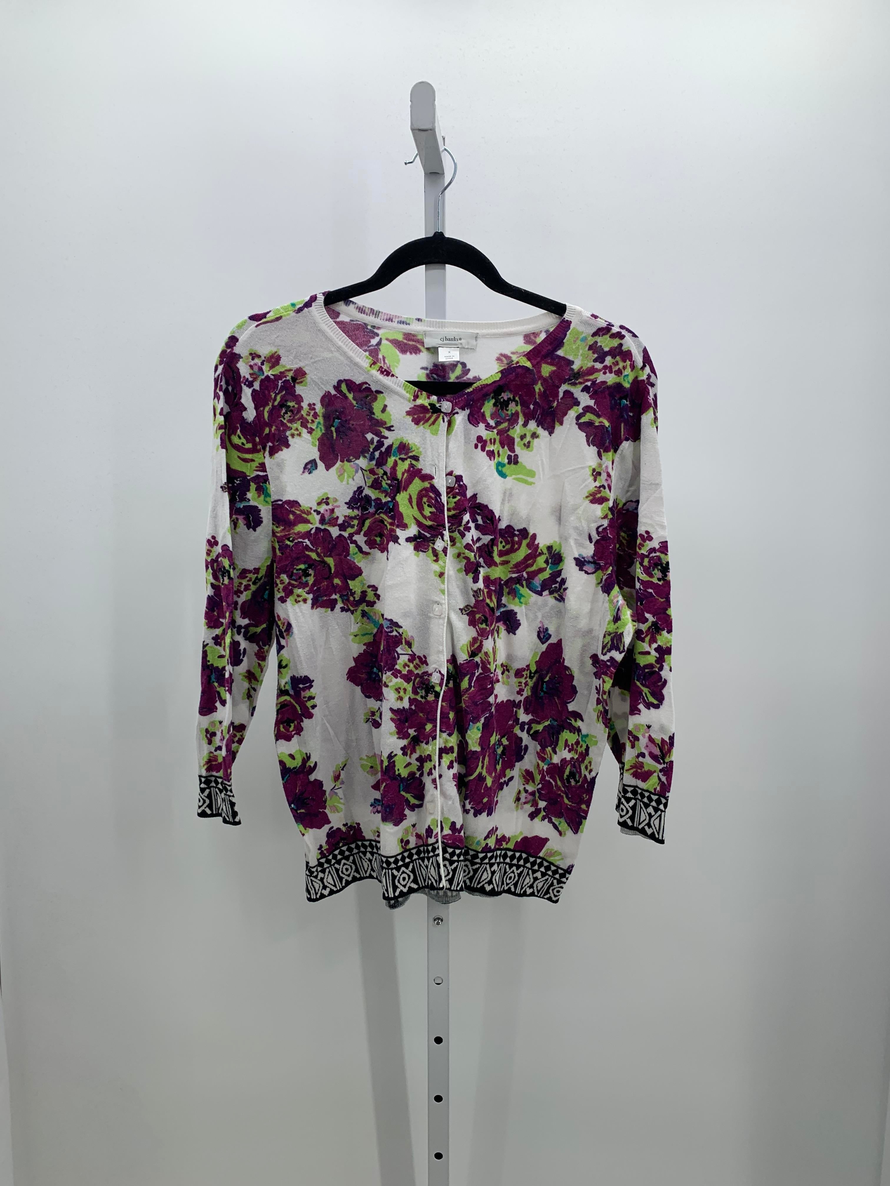 CJ Banks Size 1X Womens 3/4 Sleeve Sweater