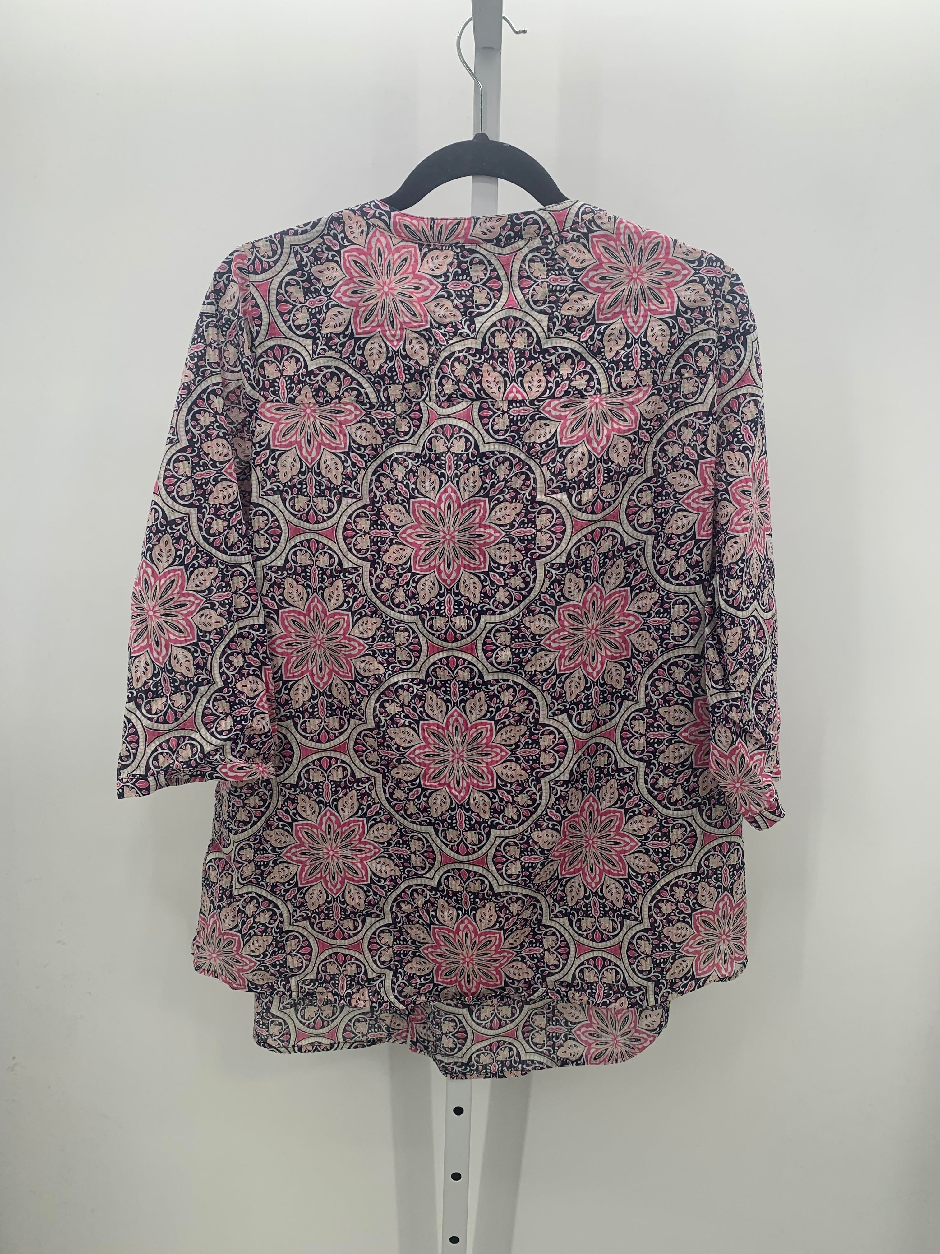Croft & Barrow Size 1X Womens 3/4 Sleeve Shirt