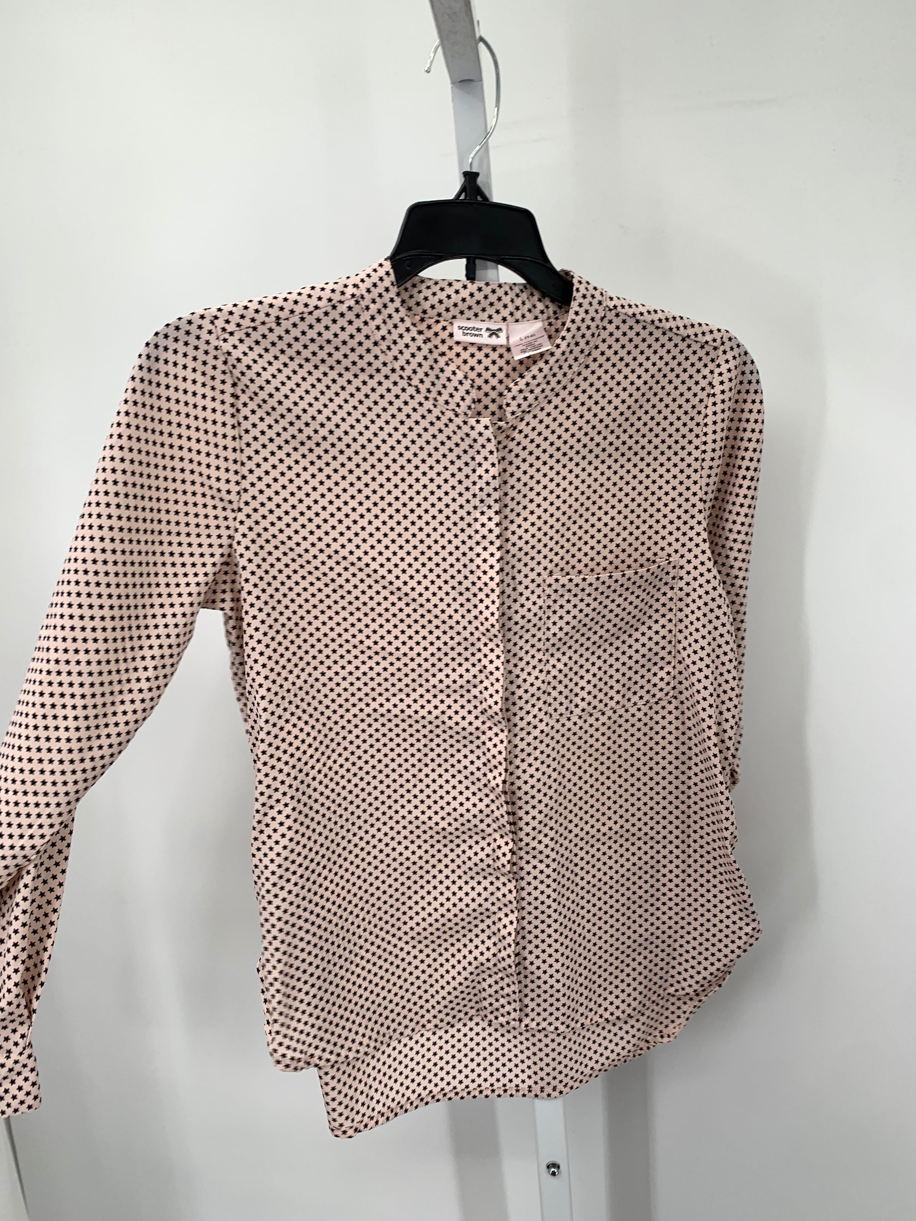 Scooter Brown Size 14 Girls Long Sleeve Shirt