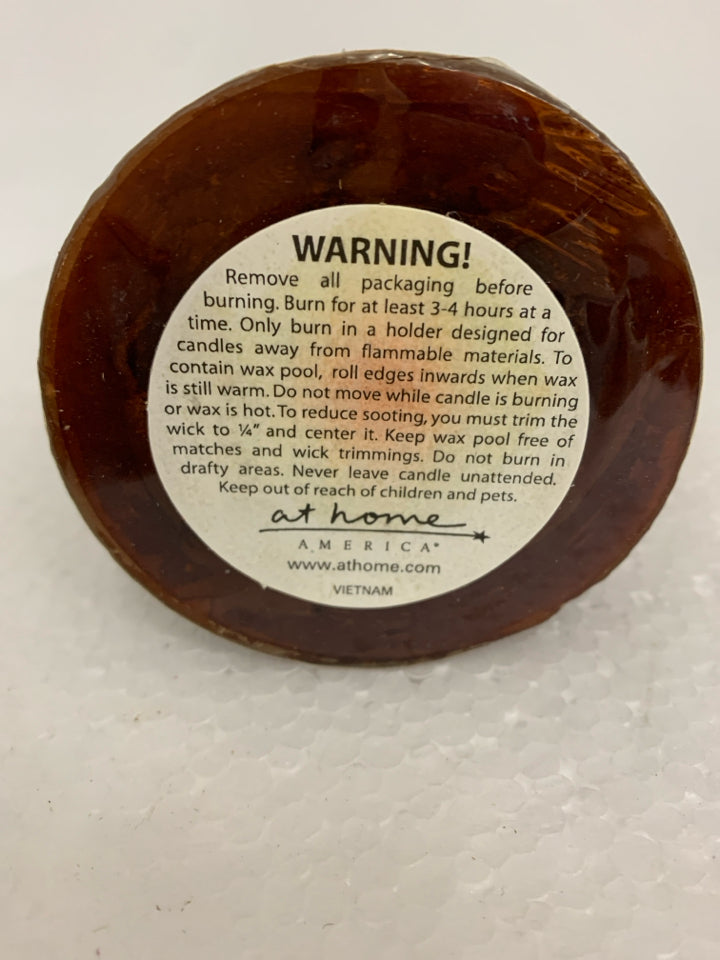 NIB TOASTED NUTMEG LONGABERGER PILLAR CANDLE HOLDER.
