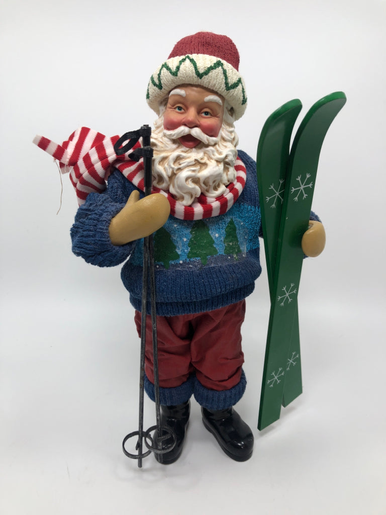 STANDING SANTA W/SKIIS DECOR.
