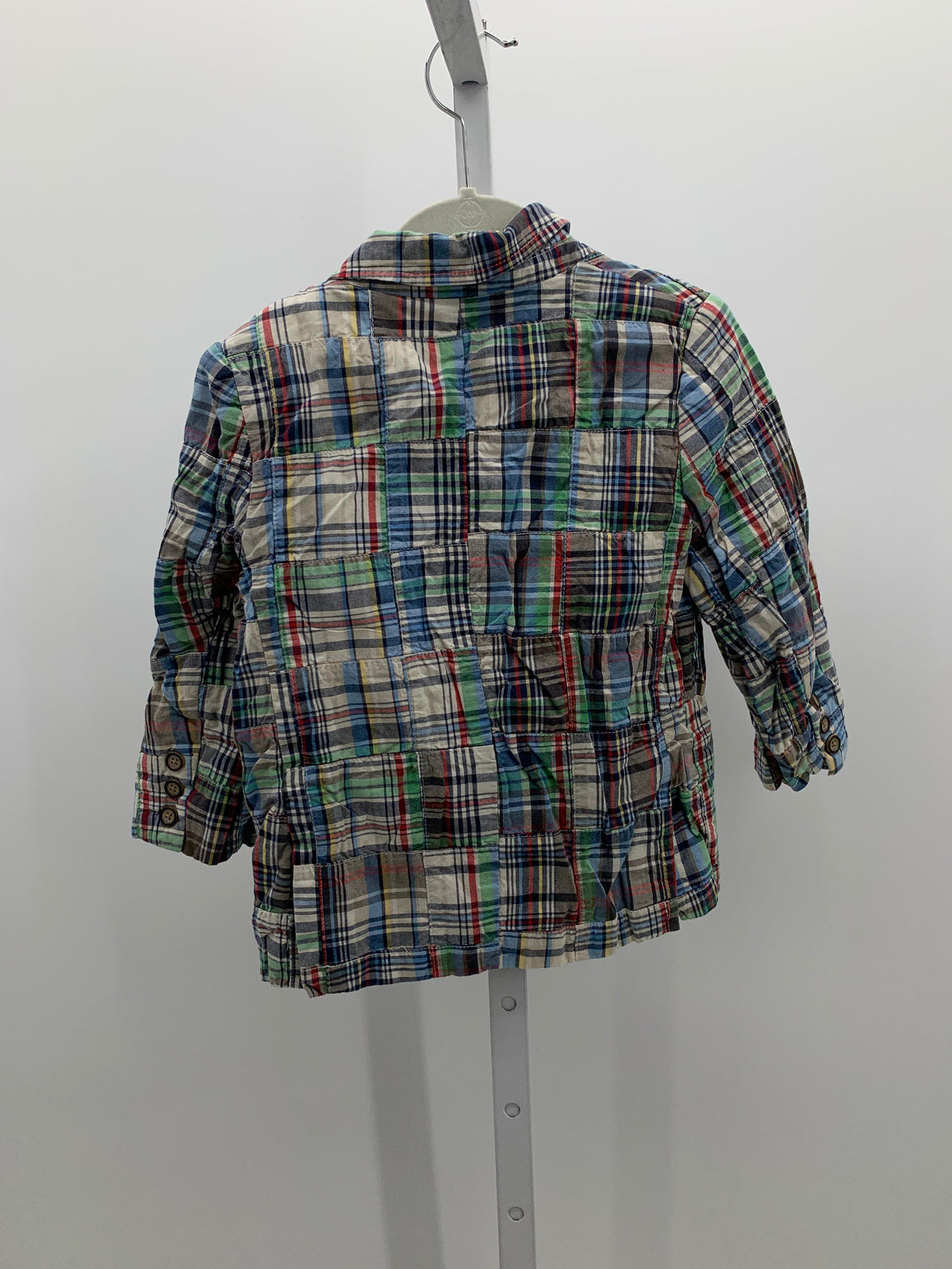 PLAID BTN DOWN