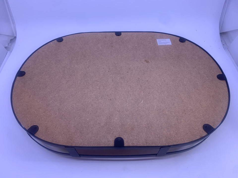 ANYTHING IS POSSIBLE- OVAL WINE THEME TRAY W/ BLACK METAL HANDLES.
