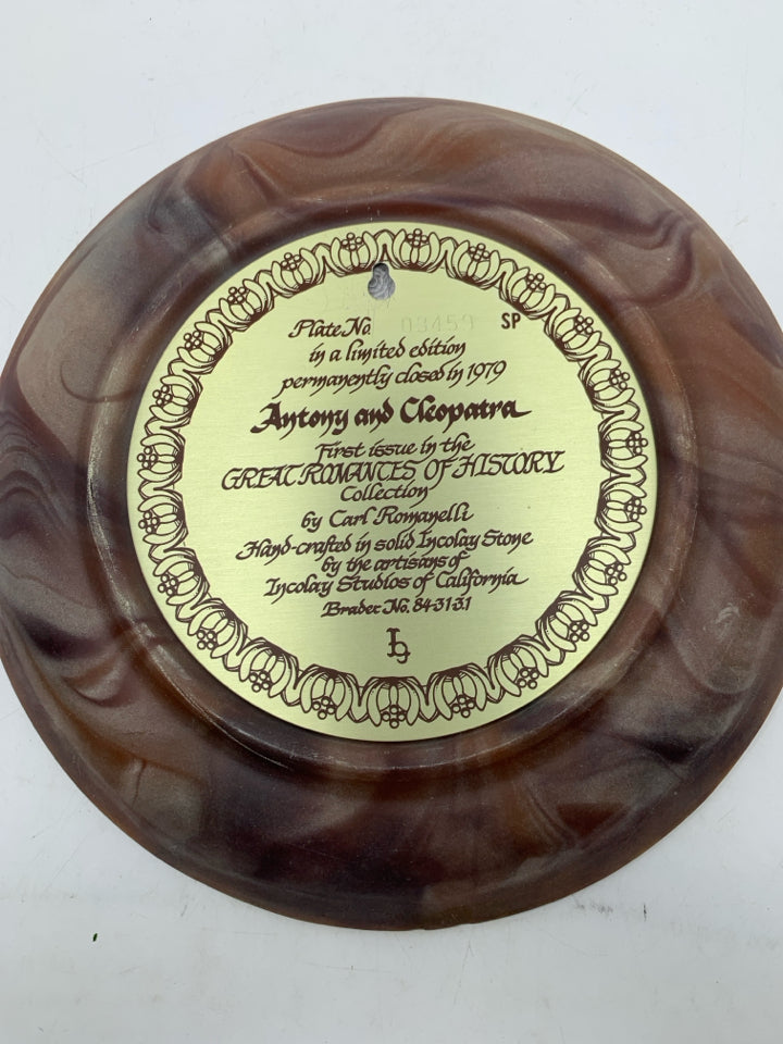 ANTHONY & CLEOPATRA EMBOSSED PLATE.