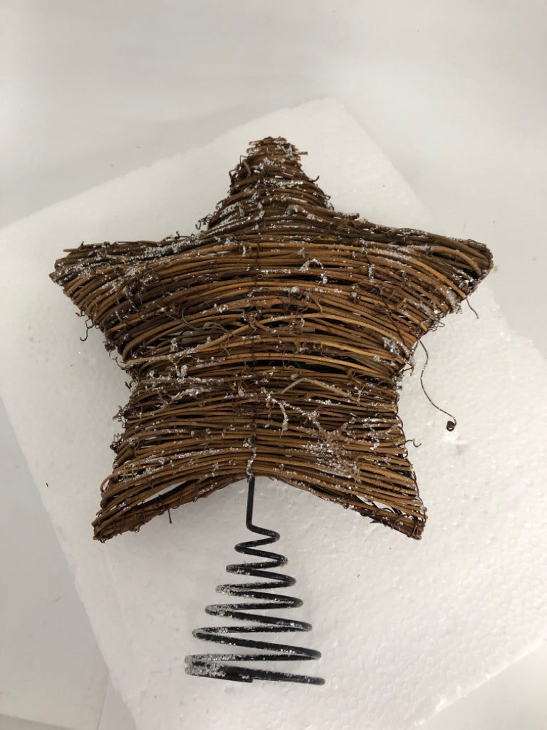 TWIG GLITTER STAR TREE TOPPER.