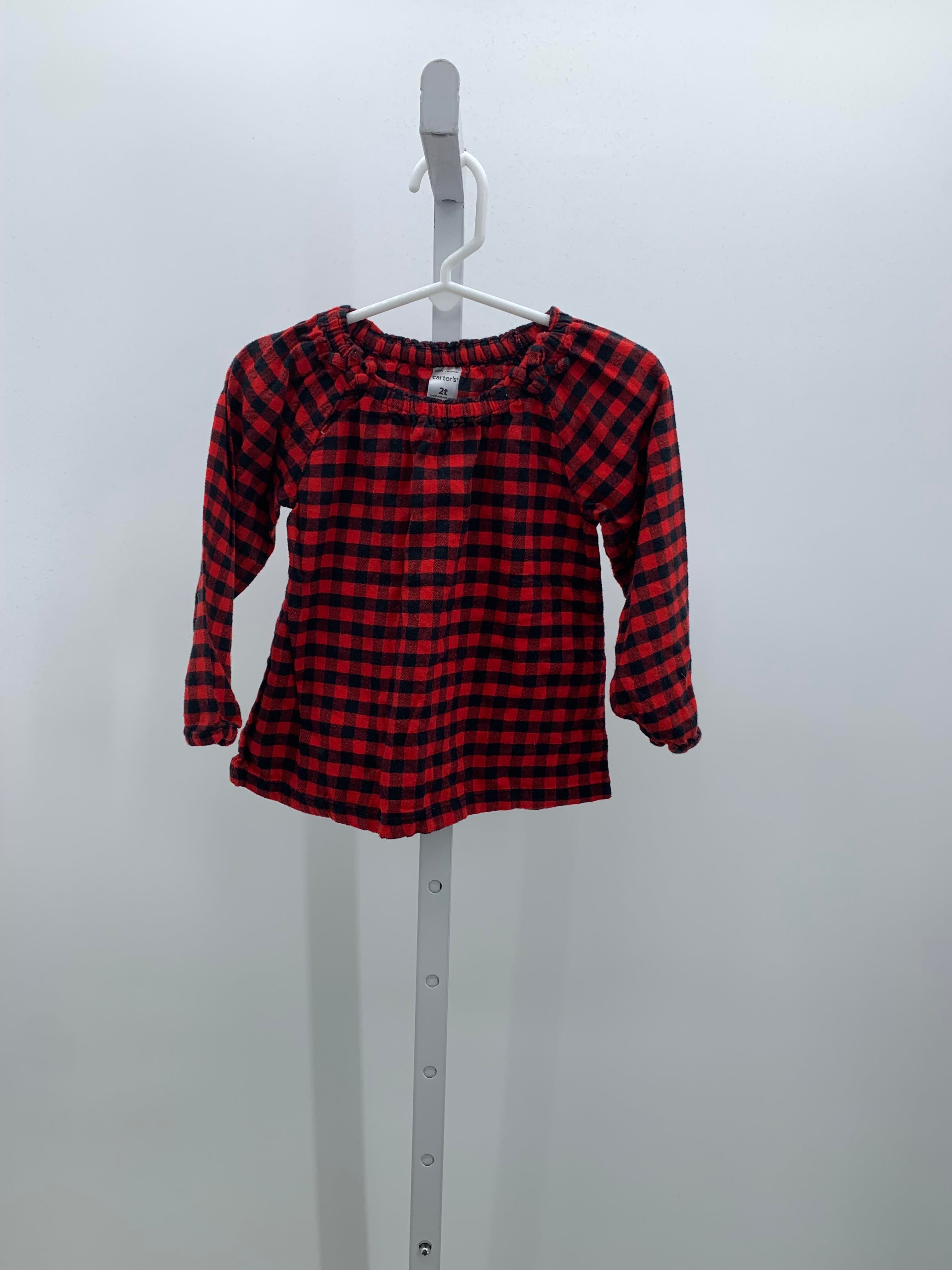 Carters Size 2T Girls Long Sleeve Shirt