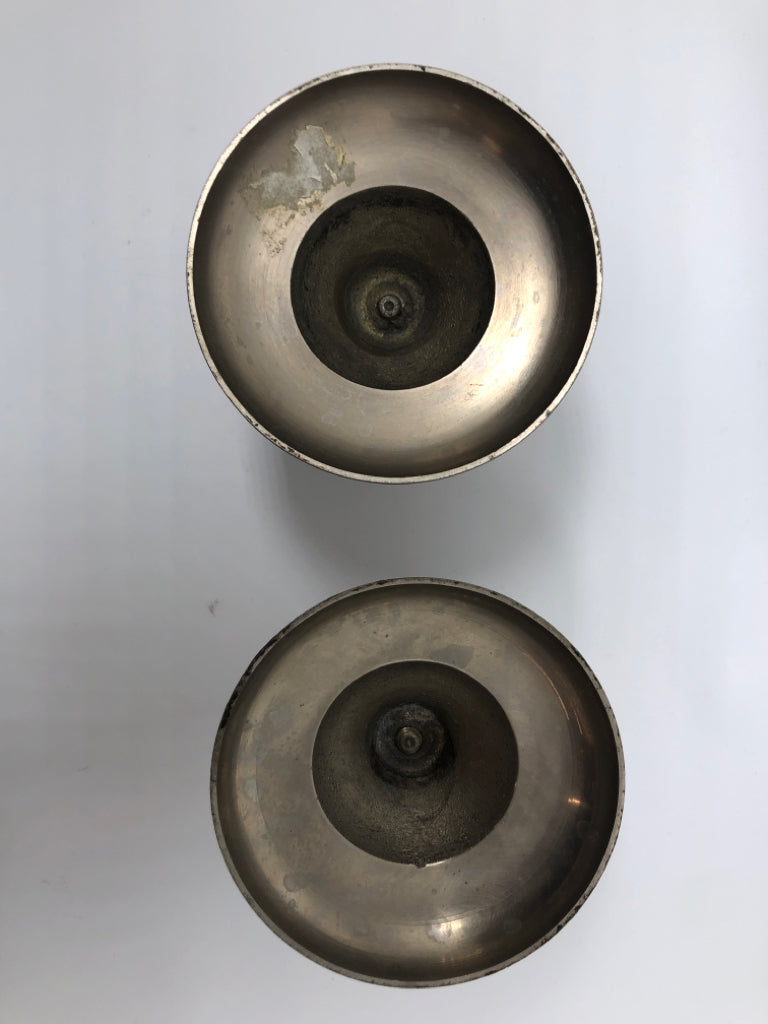 2 RUSTIC TAPER HOLDERS.