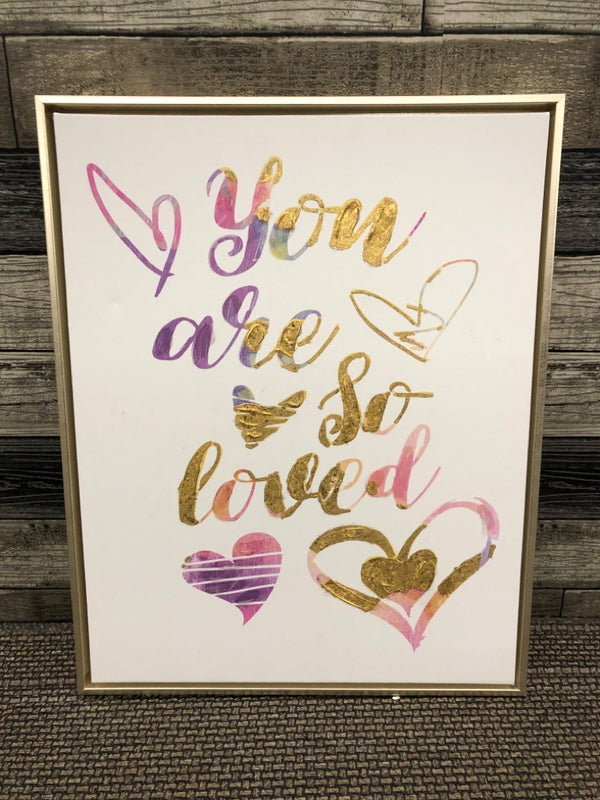 YOU ARE SO LOVED CANVAS WALL ART.