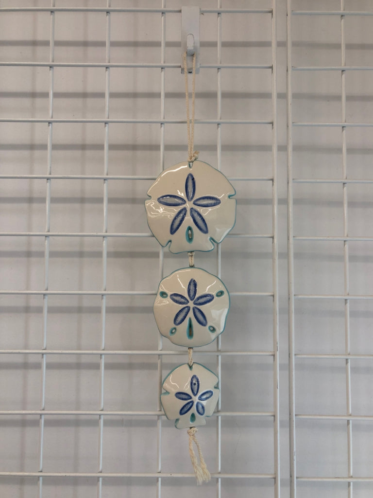 CERAMIC SAND DOLLAR WIND CHIME.