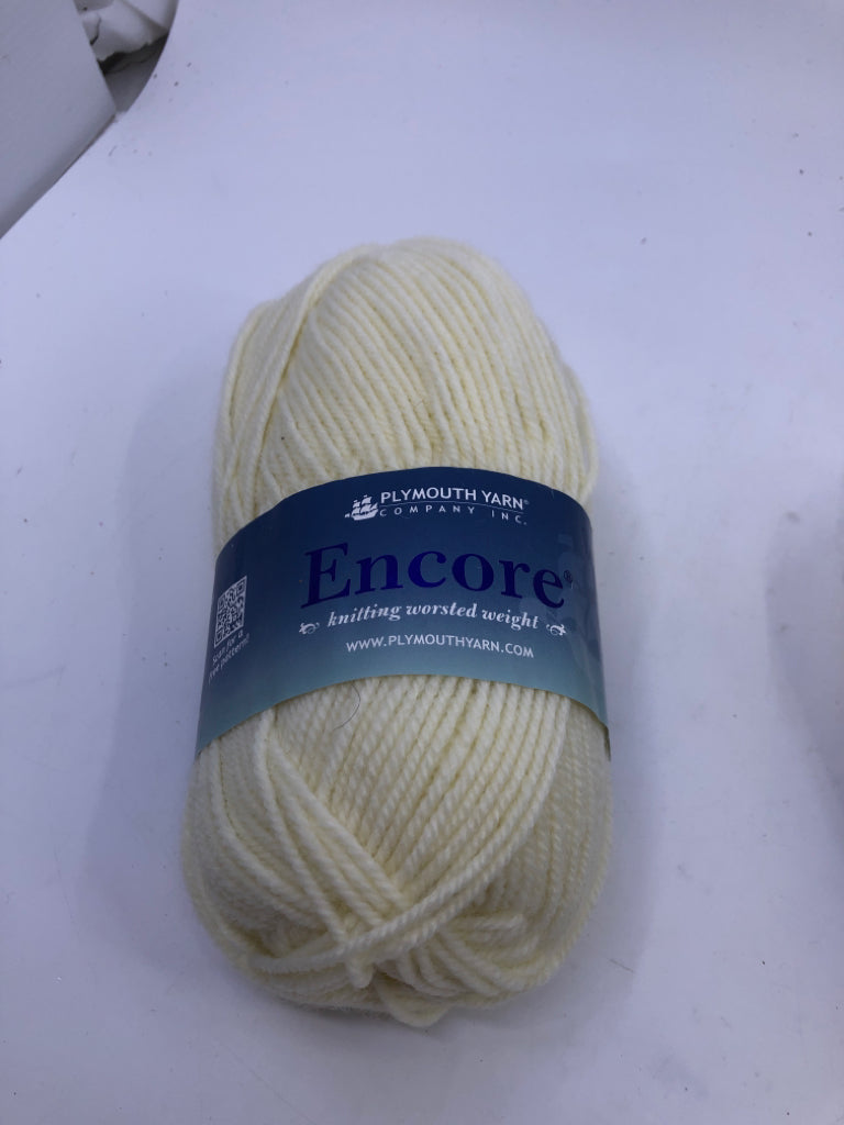 NIP ENCORE CREAM YARN.