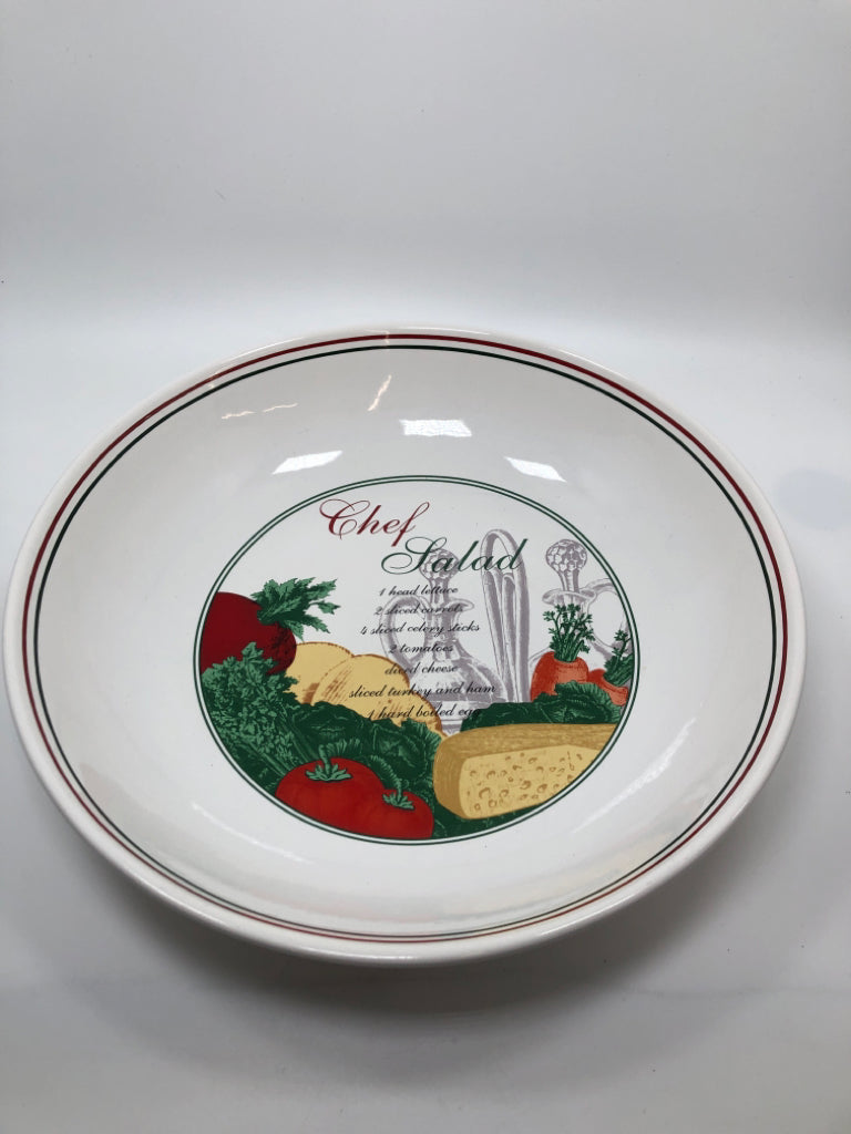 CHEF SALAD BOWL MADE IN PORTUGAL.