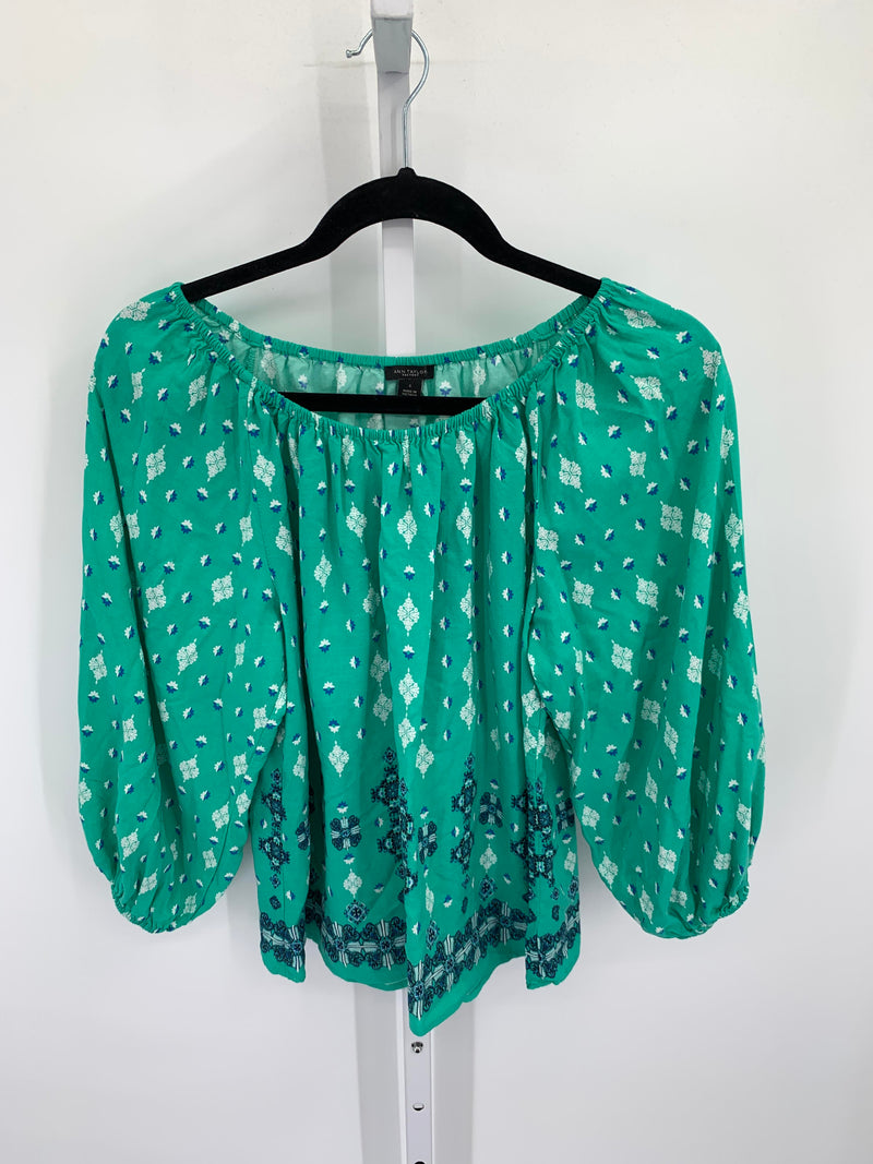 Ann Taylor Size Small Misses 3/4 Sleeve Shirt