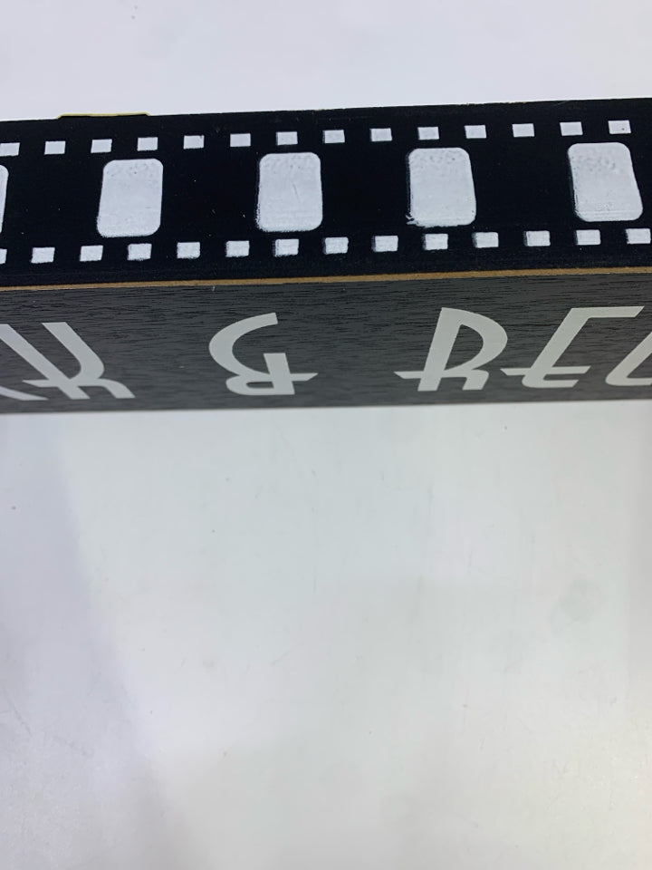 SIT BACK RELAX WOOD BLOCK DECOR.