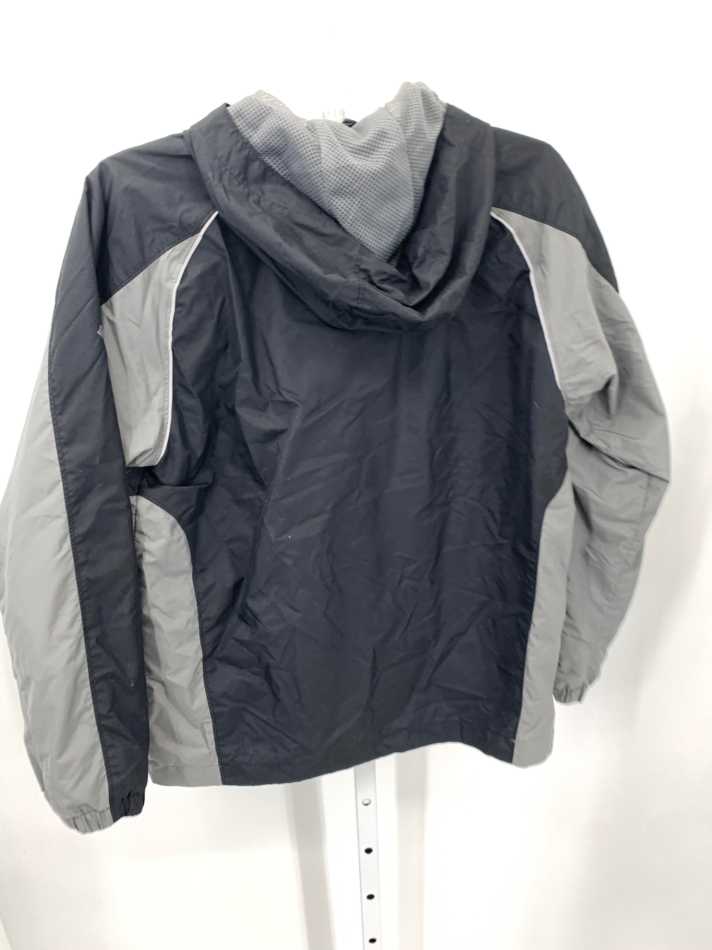 GREY HOODED ZIP