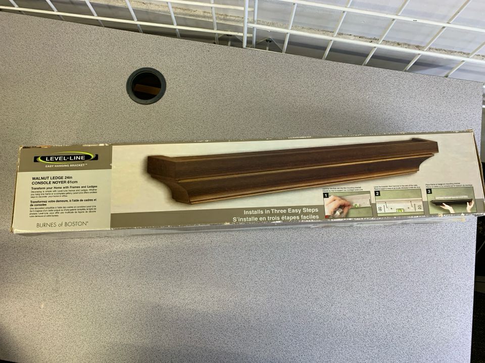 NIB WALNUT LEDGE SHELF.