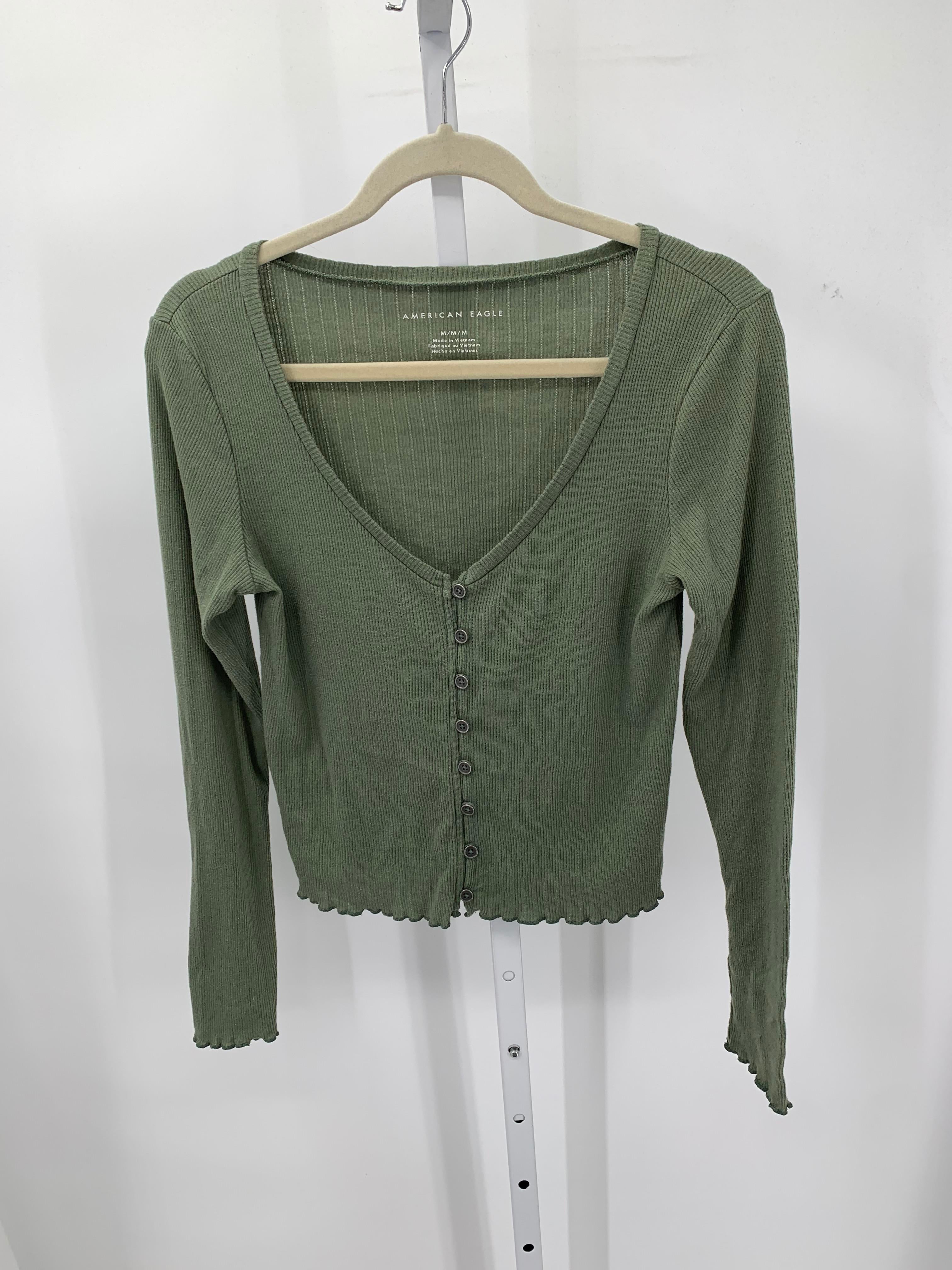 American Eagle Size Medium Juniors Long Sleeve Shirt